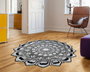 Conceptum Eugene V3 - 4662 - 1 Alfombra Plateada 80x80 cm